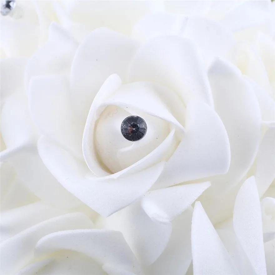 Ручной работы букет невесты Красота пены розы свадебный цветок свадебные туфли с украшением в виде кристаллов Свадебные Аксессуар#1221 A2