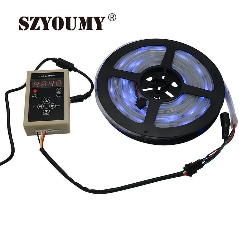 SZYOUMY 5M 12V 6803 IC Dream Color RGB Светодиодная лента 5050 SMD 30 светодиодов/м IP66