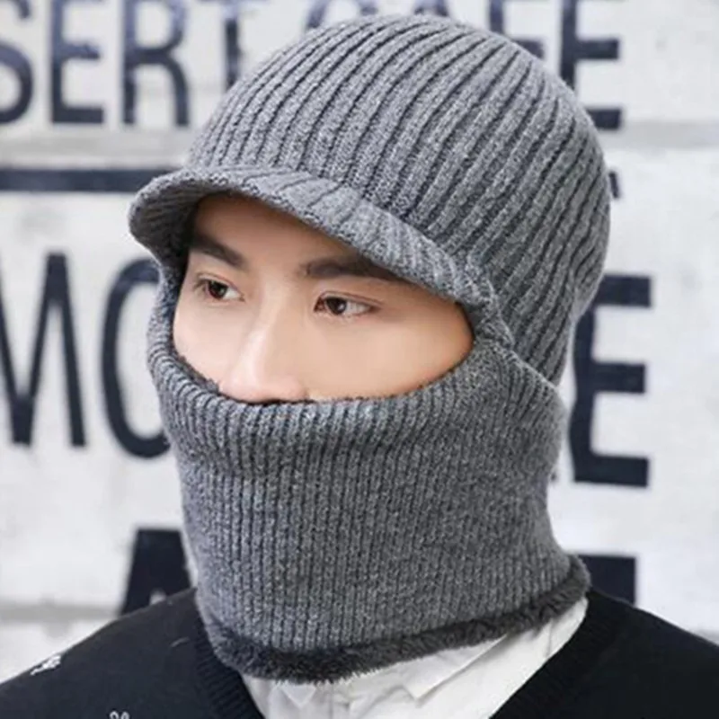 

2019 Winter Knitted Hat Beanie Men Scarf Skullies Beanies Winter Hats For Women Men Caps Gorras Bonnet Mask Brand Hats