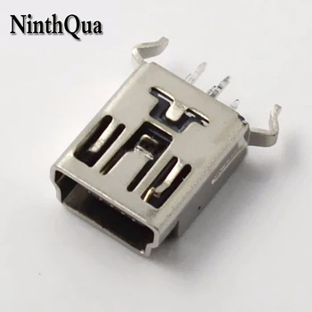 

10pcs Mini USB 5 Pin Female Plug Jack Interface Connector SMD SMT 4 Fixed Bent Pins Socket for Data Line DIY parts
