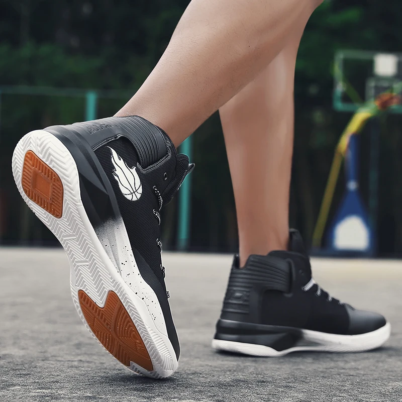 Tamaño grande 36-45 Baloncesto deporte de los hombres zapatos Air Mesh respirable cojín zapatillas Athletic botines zapatillas Baloncesto