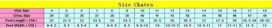 shoes chart