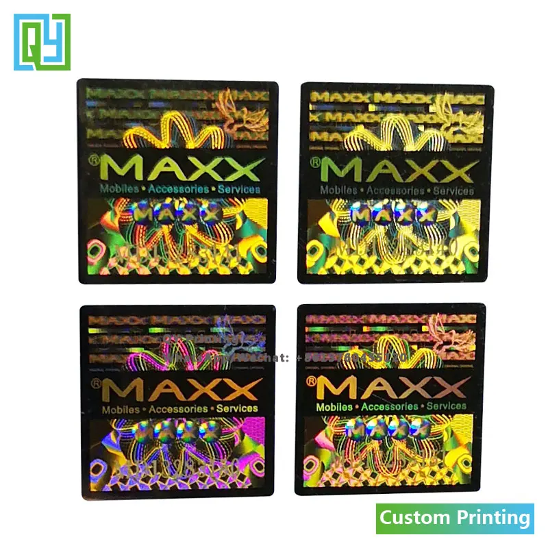 10000pcs 15x15mm Free Shipping Custom Printing 3D Golden Foil Hologram Stickers Security Packaging Labels Brand Mark Laser Seals |