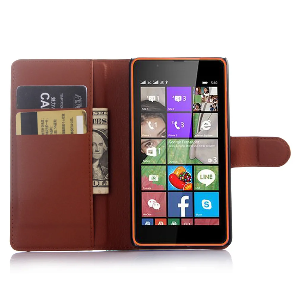 Чехлы для мобильных телефонов Nokia Microsoft Lumia 540 с двумя sim картами 5 0 дюйма кожаный