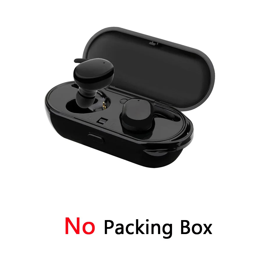 Black Беспроводные Мини Bluetooth наушники CBAOOO TWS 5,0 IPX5, водонепроницаемые Bluetooth наушники, спортивные басовые наушники с микрофоном для всех телефонов - Цвет: Black