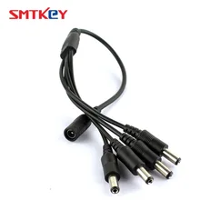 Адаптер для сплитера питания постоянного тока от 1 до 4 кабель для камеры видеонаблюдения