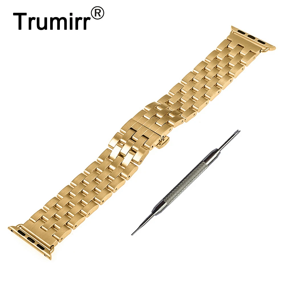 

Stainless Steel Band Bracelet Wrist Strap for 38mm 42mm iWatch Apple Watch / Sport / Edition with Adapter & all Links Removable