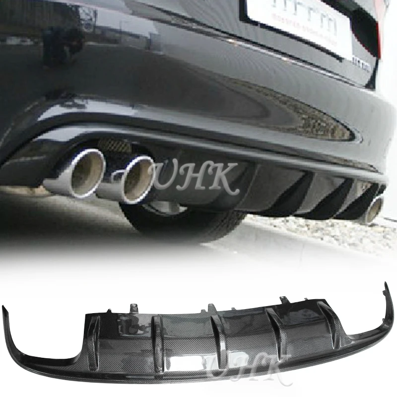 

UHK For Audi A7 MTM Style Carbon Fiber Rear Bumper Diffuser Spoiler Body Kit Protector Splitter Car Racing Accessories