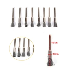 15 шт./партия в упаковке электрическая шлифовальная проволочная щетка стальная вращающаяся щетка проволочная колесная щетка шлифовальный станок инструмент 40 мм