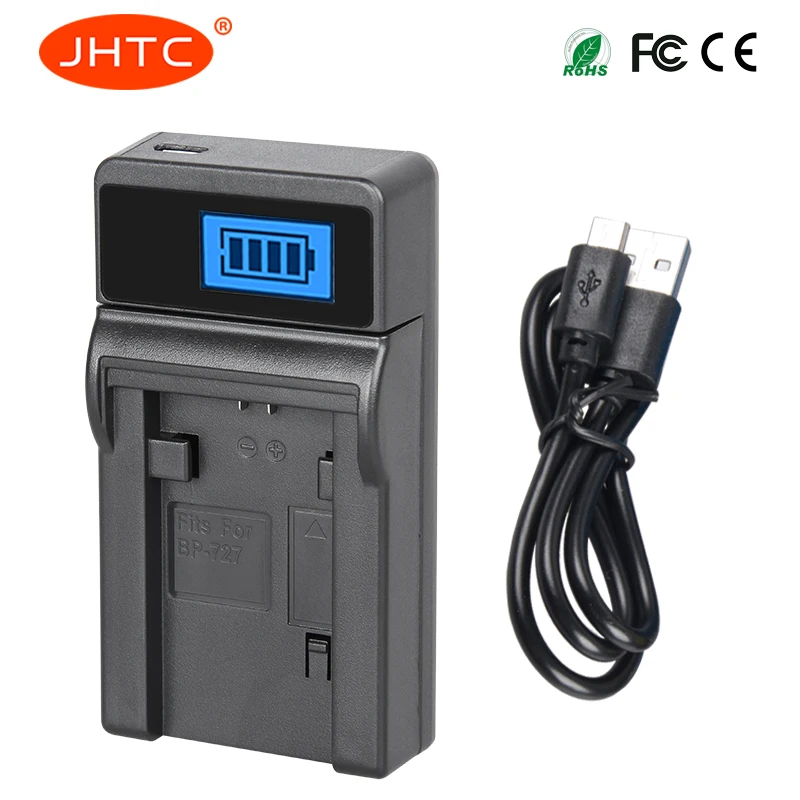 JHTC BP-745 BP-727 BP-718 BP745 BP727 ЖК-дисплей USB Батарея Зарядное устройство для Canon HFR80 HFR82 HFR800 HFR70 HFR72 HFR700 HFM52 HFM500 HFR30