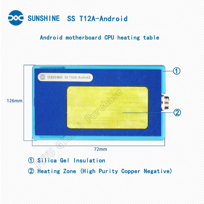 SUNSHINE SS-T12A паяльная станция комплект инструмент для ремонта материнской платы для iPhone 6 7 8 X XS мобильный телефон процессор NAND Отопление ремонт