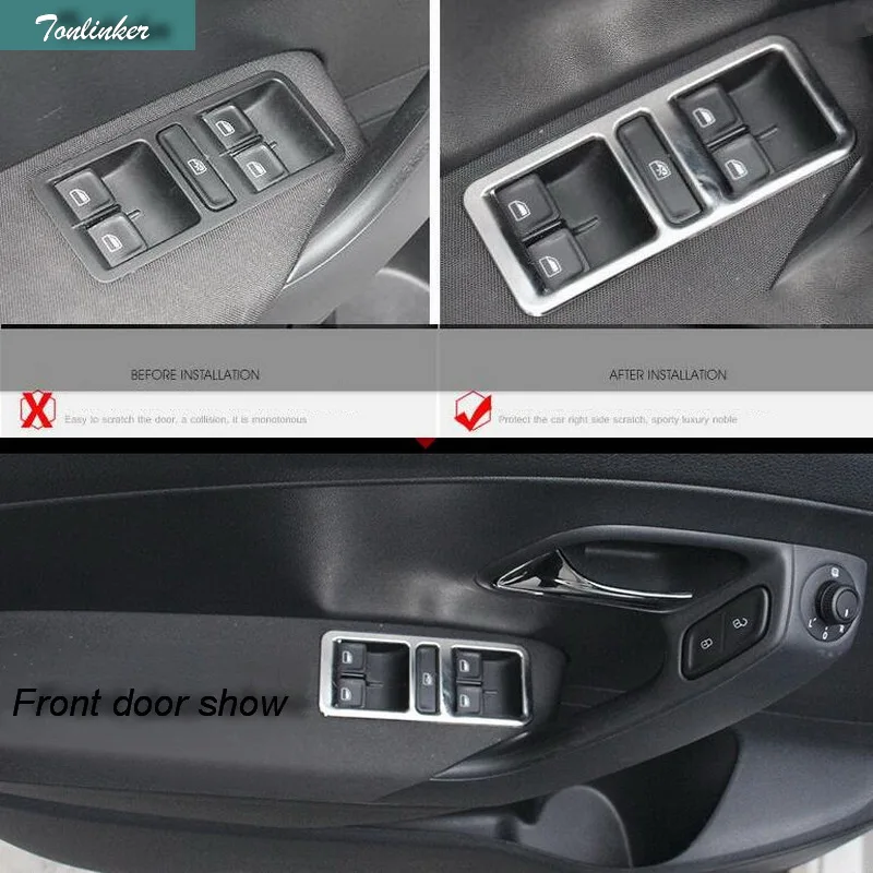 Tonlinker Cover case sticker For VW POLO 2012 2016 Trim 4PCS font b Car b font