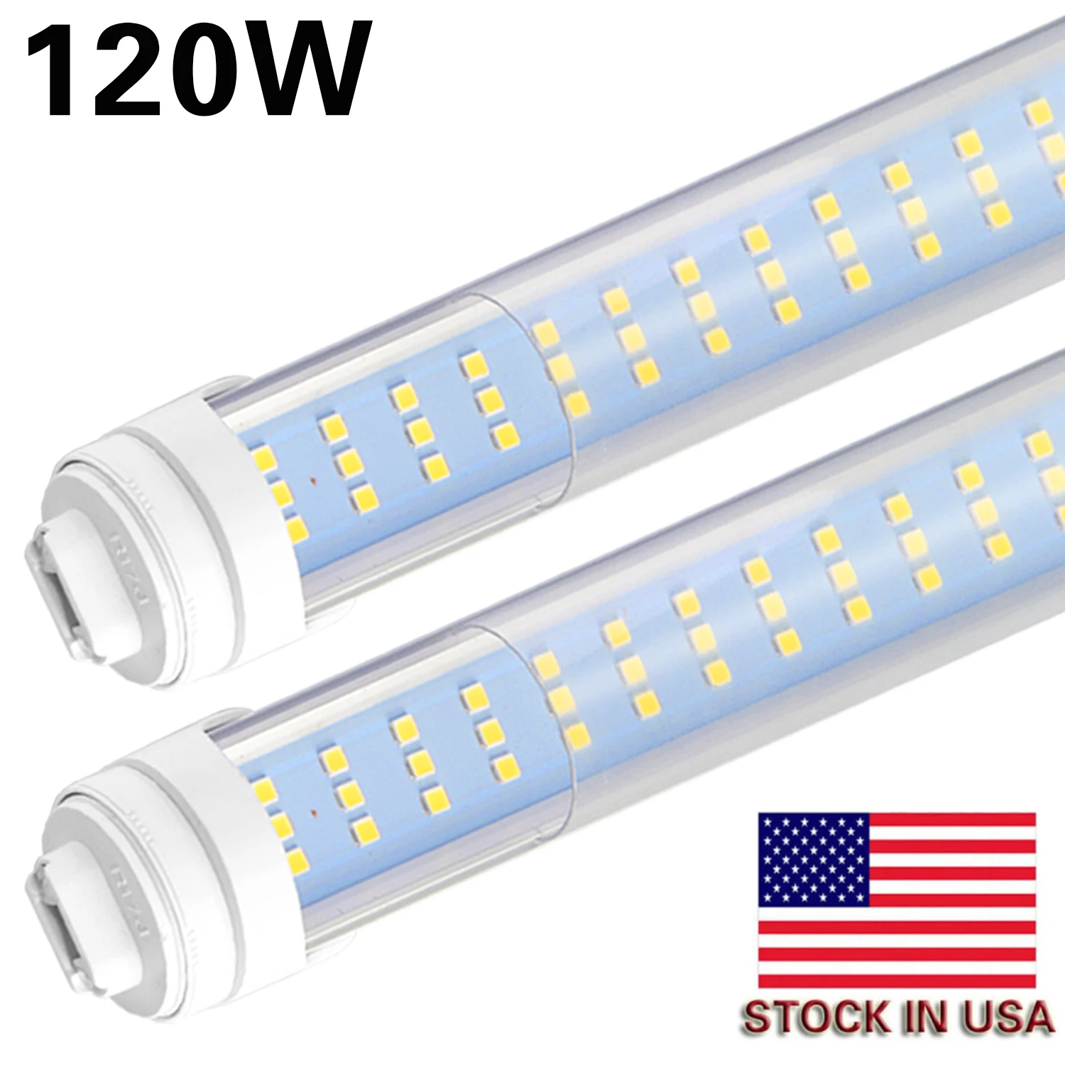 25 Pack T8/T10/T12 8 футов светодиодные трубки одноконтактный FA8 база 120 Вт 12200лм холодный