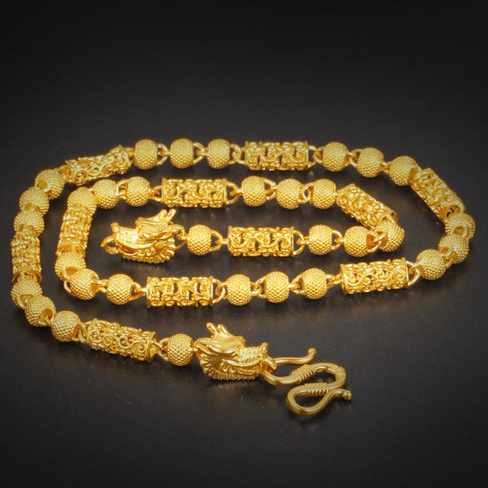 

Mens Necklace Domination Chain Yellow Gold Filled Hip Hop Mens Jewelry Gift
