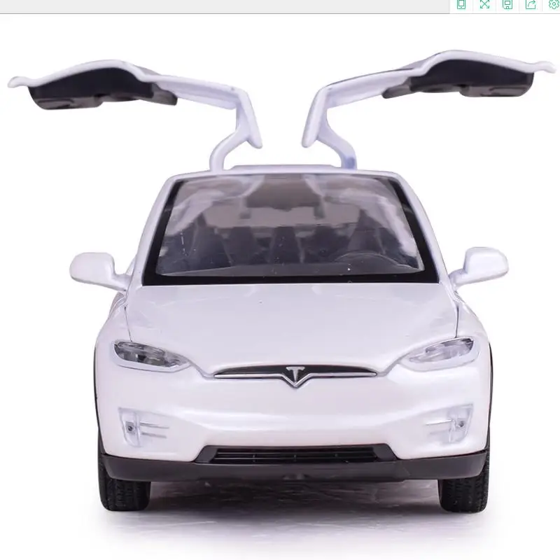 132 Tesla MODEL X Alloy Car Model Diecasts & Vehicles Toy Cars Kid