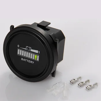 شراءمؤشر البطارية مصابيح LED مستديرة مقياس ل شاحنات مزودة برافعة شوكة عربات الغولف RV قوارب الدراجات البخارية و مركبة كهربية RL-BI002