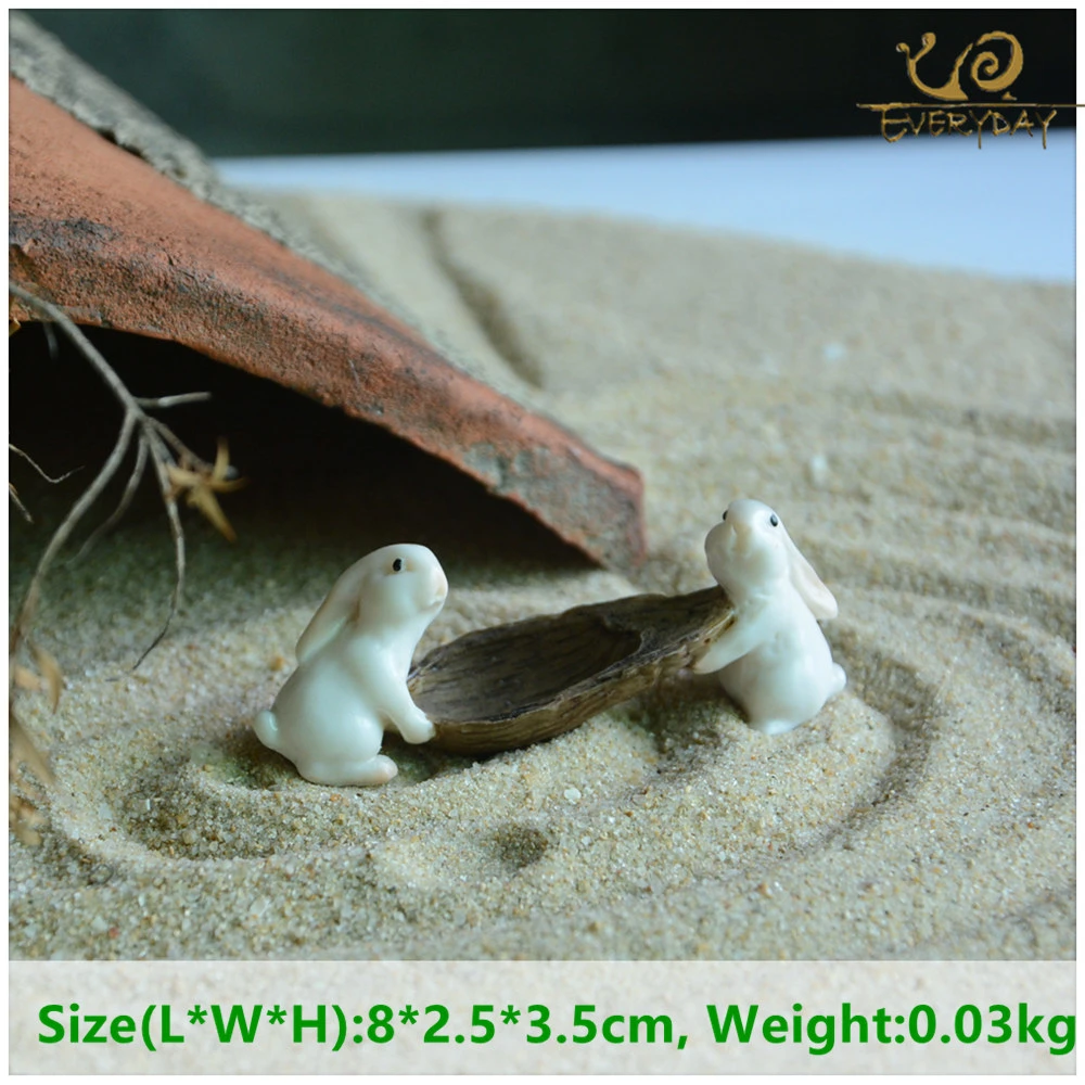 

Everyday Collection Cute Miniature Cartoon Rabbit Home Decoration Animal Figurine Fairy Garden Desktop Decor Bunny Easter Gift
