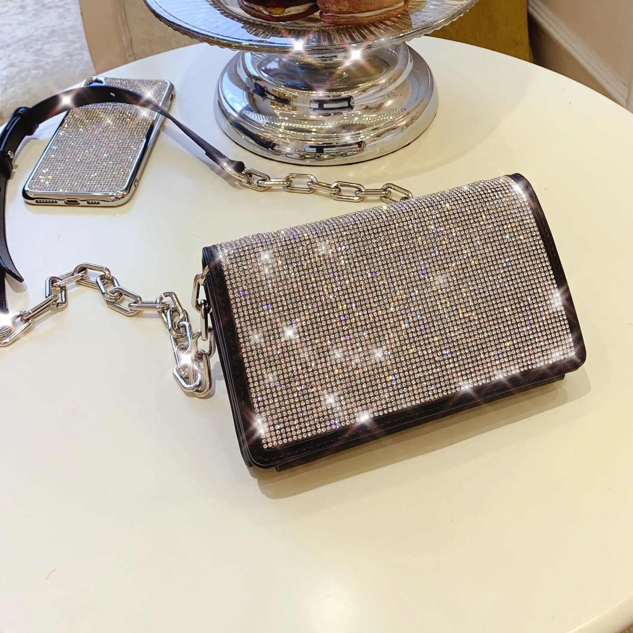 rhinestones evening bags high quality crystal party purse lady's