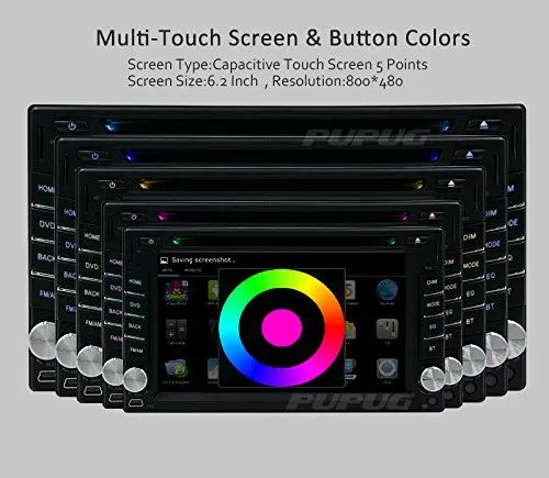 Sale Android 4.4 Double 2 Din Car Stereo GPS DVD Player 6.2 Bluetooth Radio WiFi+Free Back up Camera 2