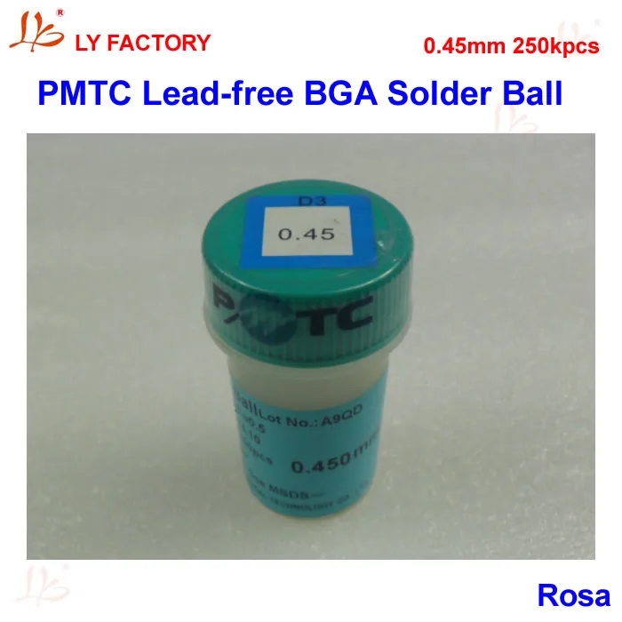 

PMTC Lead Free BGA Solder Ball 0.45 mm 250Kpcs/Bottle For BGA Chips Repairing