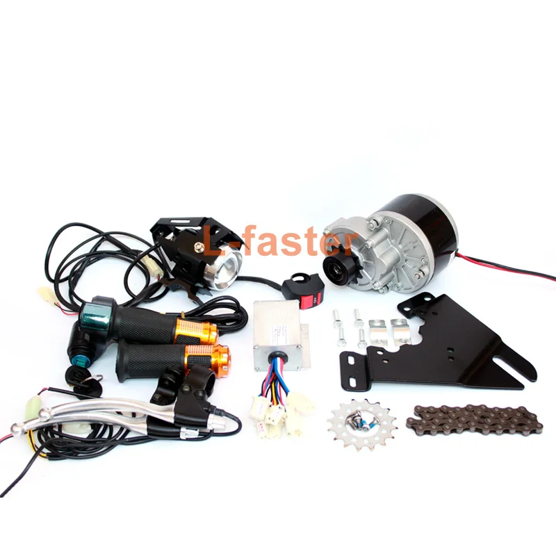 250W Brush Motor Electric Bicycle Conversion Kit Mountain Bike Disc