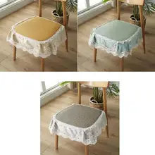 Yfashion лето Европейский ротанговый коврик кружева стул подушка Глянцевая шелковая подстилка Подушка стол и стул 40*40*45 см