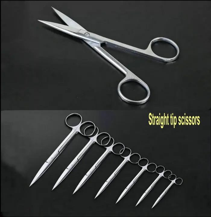 1set straight tip scissors include 10/12.5/14/16/18/20cm Surgical