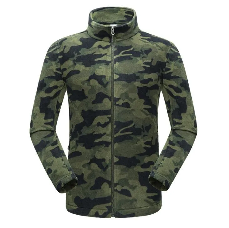 windproof camo fleece jacket