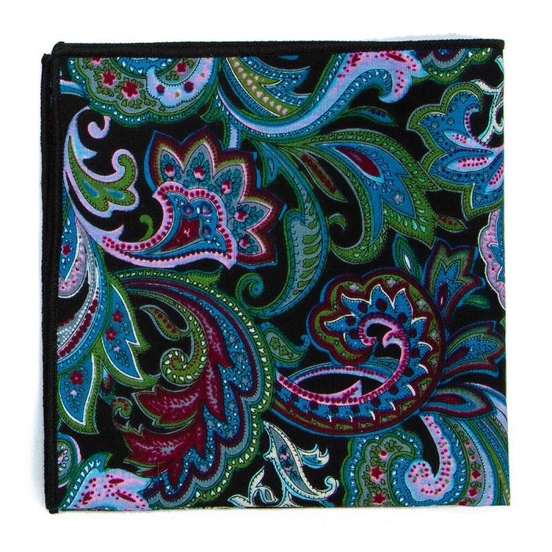 Хлопковый платок, новинка, 25x25 см, с цветочным принтом, Пейсли, карманные квадраты, модный винтажный костюм, карман, полотенце, носовой платок для мужчин