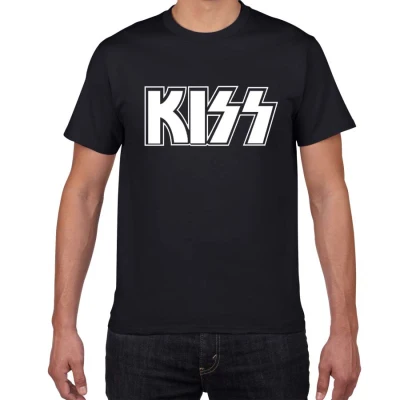 Новая футболка Kiss End of The Road Tour, Мужская футболка размера плюс, рок-группа, Мужская футболка, хлопок, Повседневная футболка, Мужская Уличная одежда, топы - Цвет: black