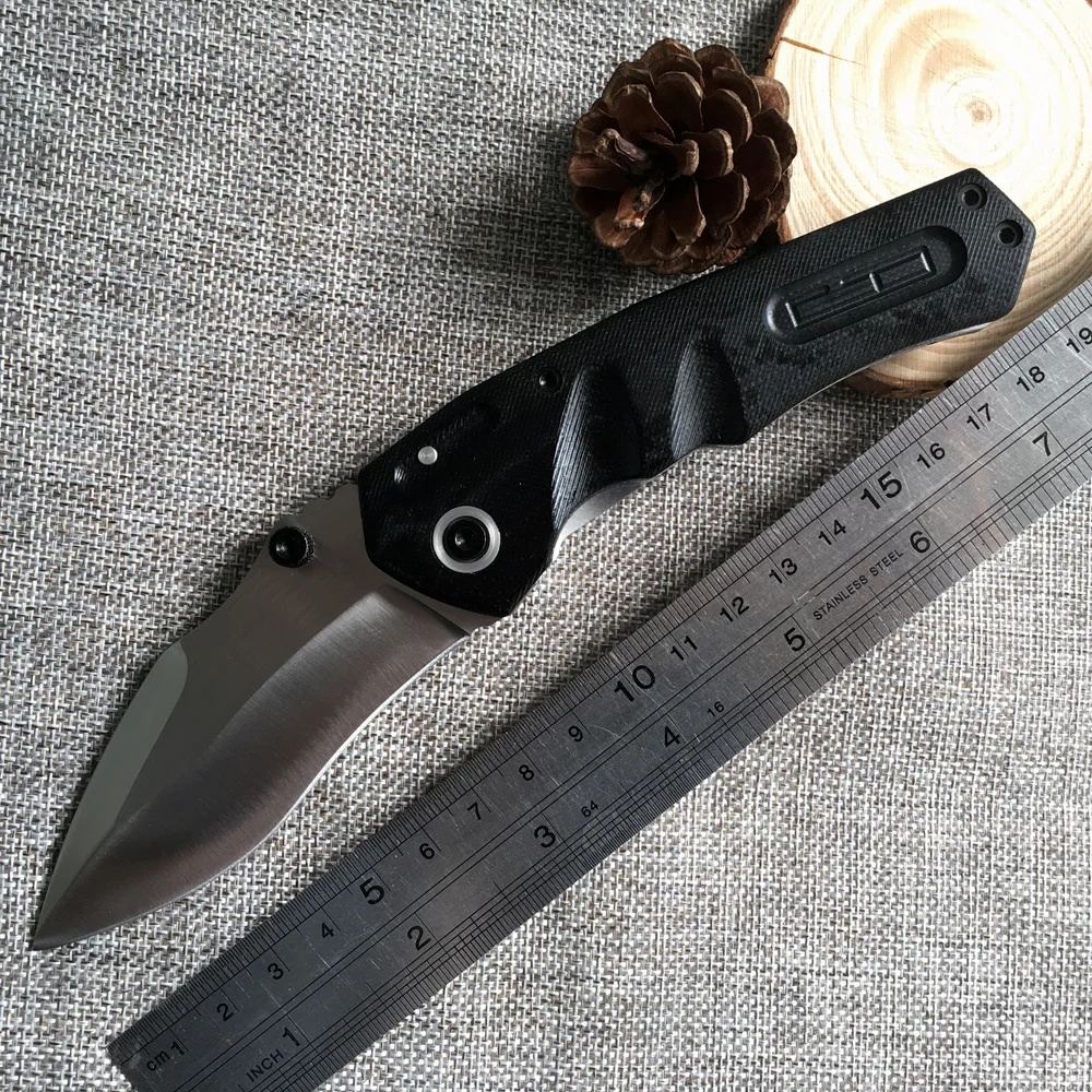 J&J Revfol GB D2 Blade G10 Handle RAO Tactical Folding Knife Survival