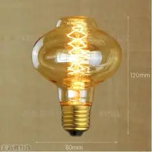 2 шт. 40 Вт E27 Ретро лампада лампа Эдисона, лампа Bombillas Винтаж свет ампулы Decoratives можно использовать энергосберегающую лампу или светодиодную лампочку) A19 ST64 ST58 G95