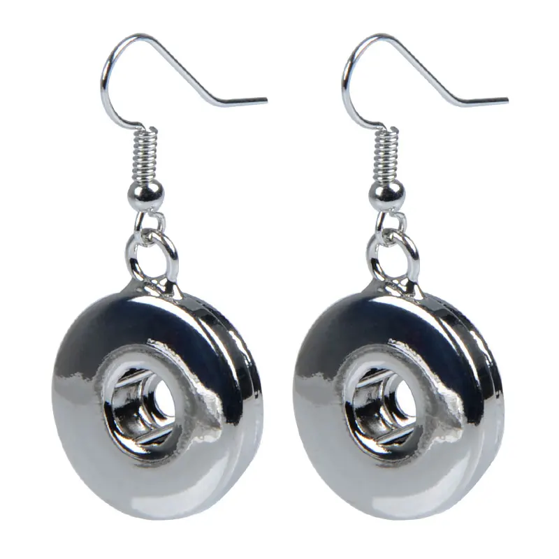 Snap Button Earrings 18MM Alloy Snap Button Hook Earring Jewelry-in ...