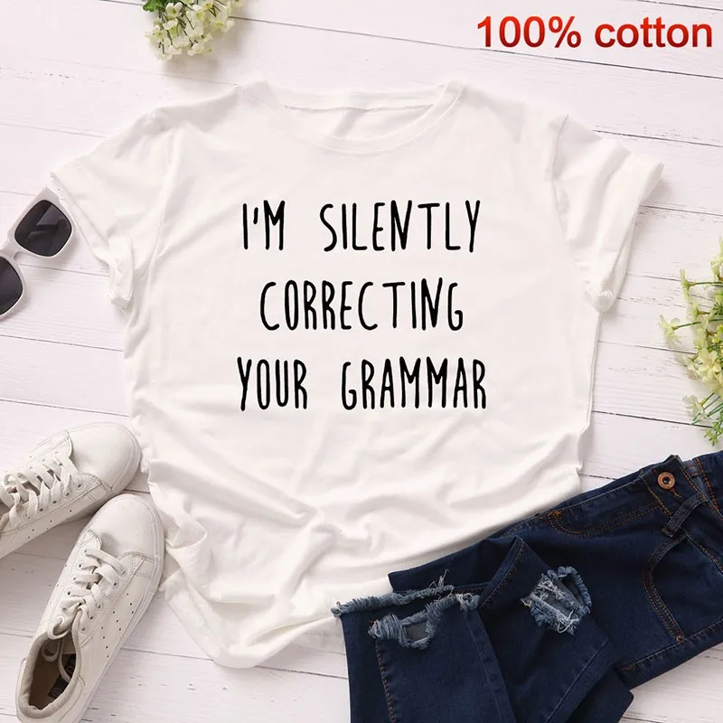 

GUMPRUN Summer Women Letter Print T Shirt Short Sleeve Slim Fit Casual Tshirt Ladies Streetwear Trend Aesthetic Tops T Shirt