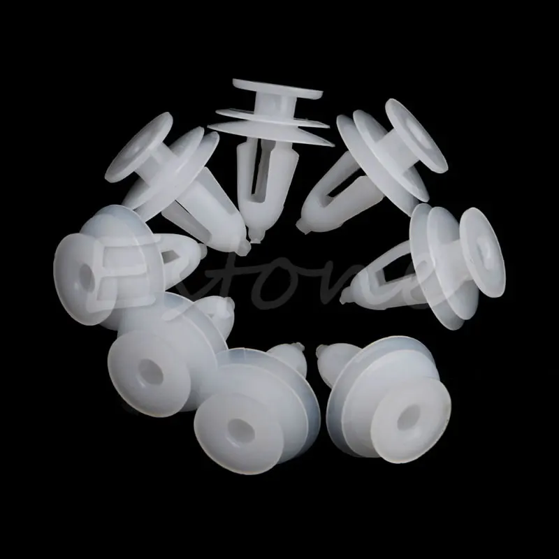 20 шт. белый пластиковый фиксатор заклепок нажимные зажимы 9 мм отверстие для бампера автомобиля крыло аксессуары