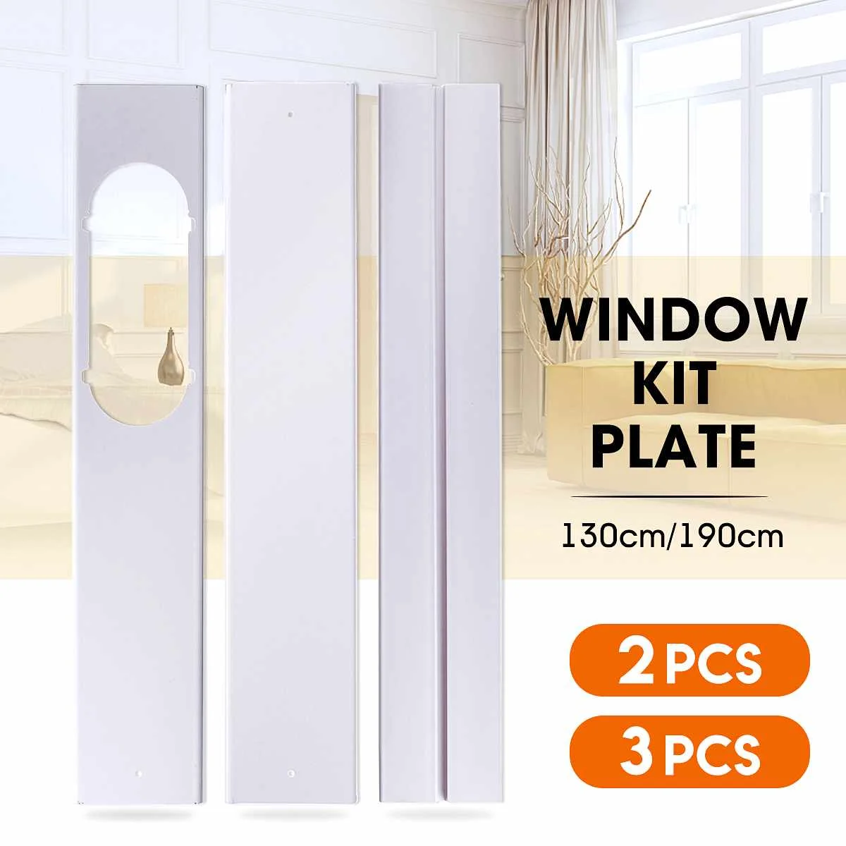 

Portable Air Conditioner 2Pcs/3Pcs Air Window Slide Kit Plate Lock Seal For Household Mini Portable Air Conditioner Accessories