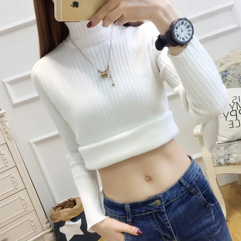 Half neck sweater women's tight fitting bottoming shirt autumn and
