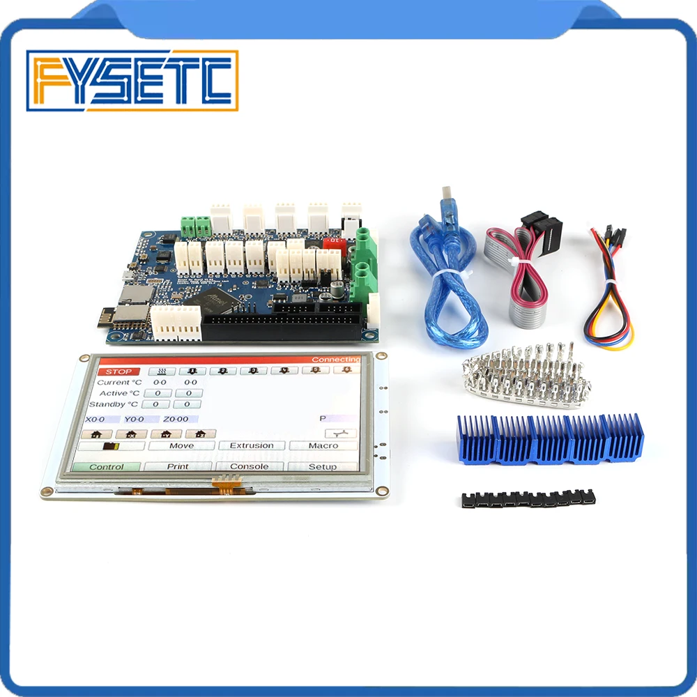 Tanie Duet 2 Wifi V1.04 klon DuetWifi zaawansowane 32 Bit elektroniki z 7 7 cal PanelDue 7i zintegrowany kolorowy ekran dotykowy