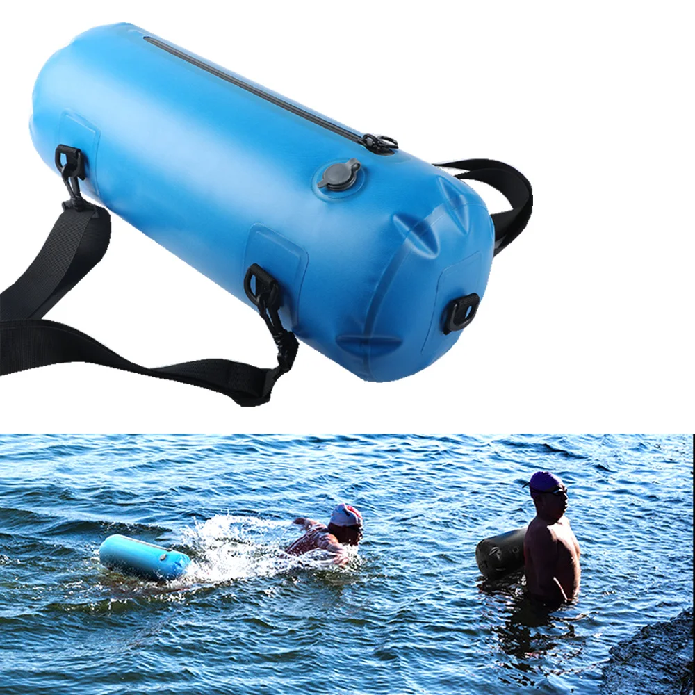 Highly Visible Buoy Float for Safe Swim Training 20L Storage Swimming Life-Saving Dry Drift Bag for Kayakers Swim Bubble for Open Water Swimmers and Triathletes Outdoor Swimming Buoy