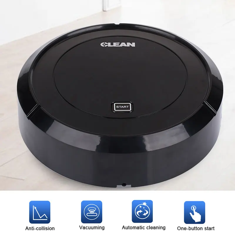 

2019 Drop Shpping Automatic Vacuuming Smart Vacuum Cleaner Auto Sweeping Robot Rechargeable Household Dust Cordless Mopping