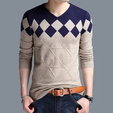 Осенне-зимний кашемировый шерстяной свитер для мужчин, повседневный вязаный пуловер с длинными рукавами, тонкий свитер для мужчин, большие размеры 4XL