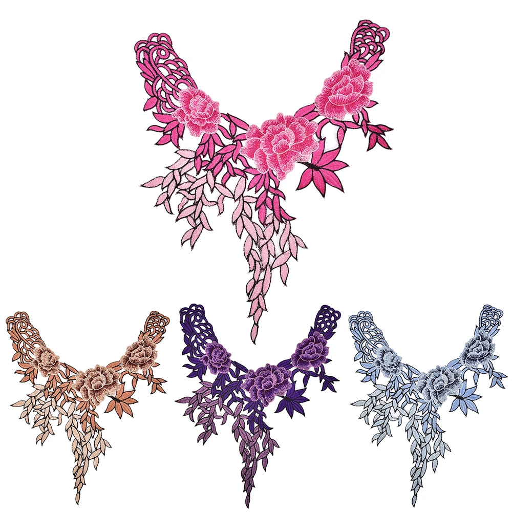 Lace Floral Embroidered Neckline Neck Collar Clothes Trim Sewing