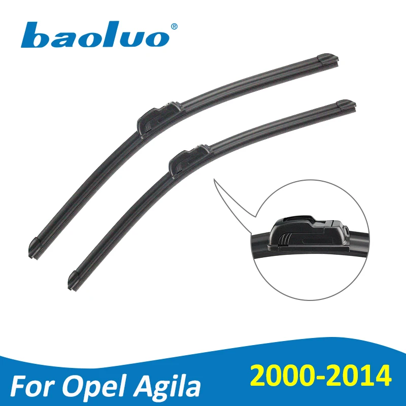 BAOLUO Wiper Blades For Opel Agila 20''+18''/22''+16'' 2000 2014 Rubber,Windshield Windscreen