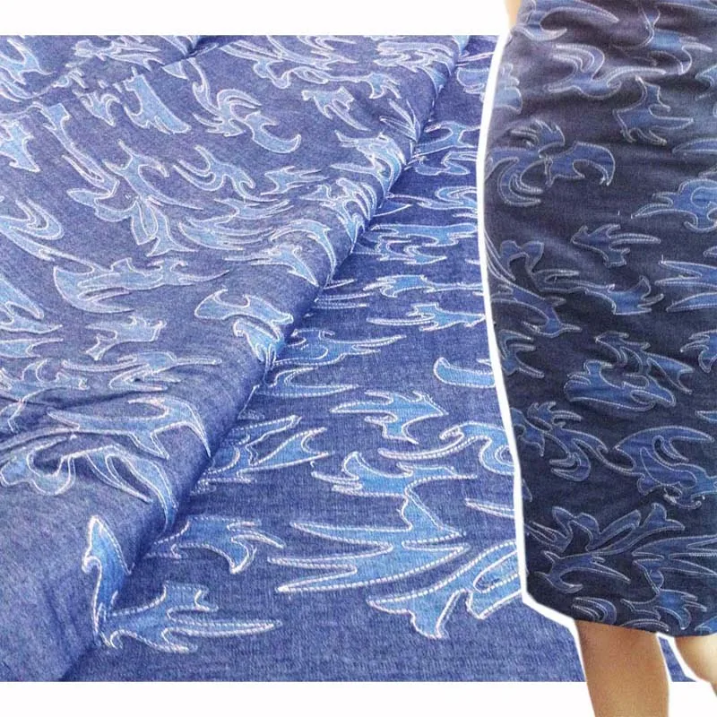 embroidered denim fabric