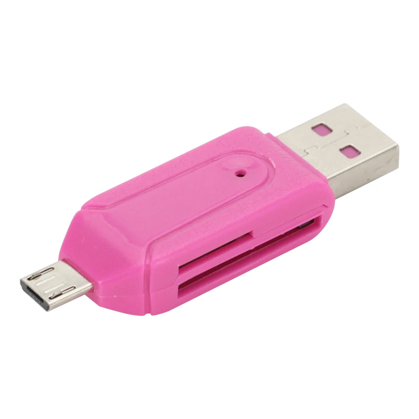 Популярный универсальный адаптер 2 в 1 USB 0 OTG для чтения карт памяти Micro устройство