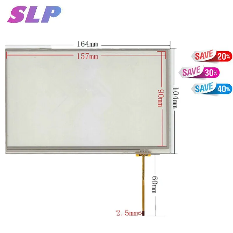 

Skylarpu New 7 inch 164*104mm touch digitizer For LMS700KF01 GPS navigation touch screen digitizer panel glass free shipping