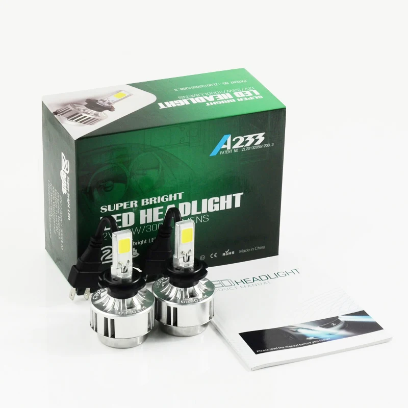 

Free shipping COB LED H7 Car Headlight Kit 66W 6000Lm Auto Front Light H7 Fog Bulb 3000K Xenon White 6000K LED Headlamp