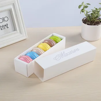 

200pcs Pink White Black and Green Dessert Macaron box 6 cavities colorful macarons pastry packaging boxes