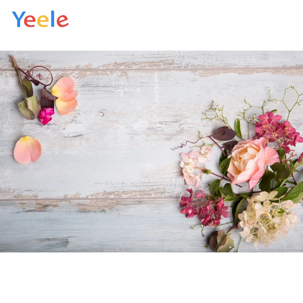 

Yeele Flower Wooden Board Backdrops Doll Pet Portrait Photography Background Customized Photographic Backdrop For Photo Studio