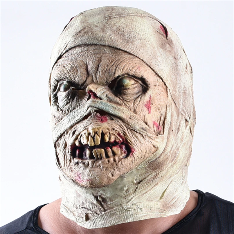 

Latex Zombie Halloween Mask Spooky Mask Halloween Party Supplies Masquerade Cosplay Scab Bloody Mask Horror Halloween Decor